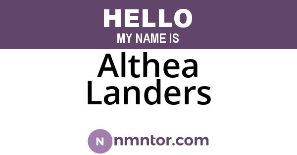 Althea Landers
