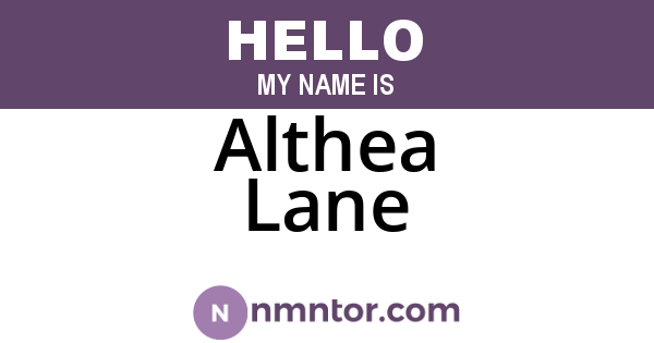 Althea Lane