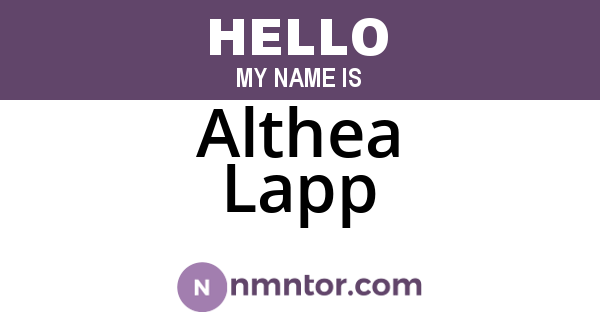 Althea Lapp