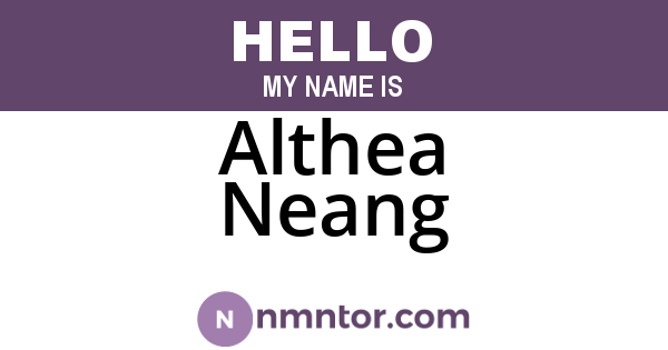 Althea Neang