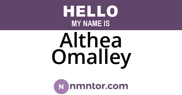 Althea Omalley