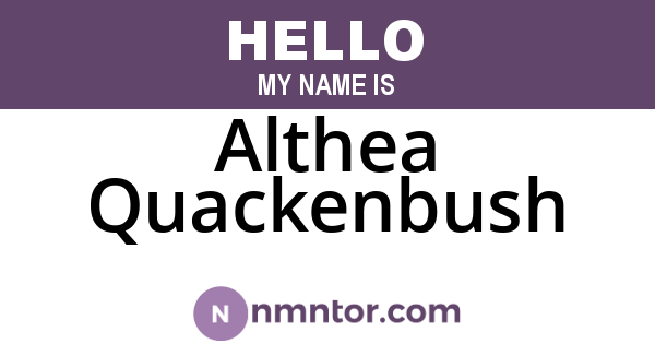 Althea Quackenbush