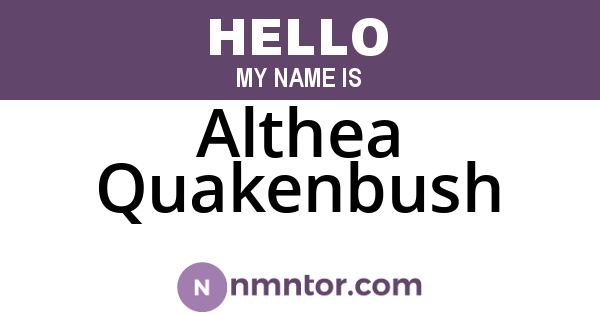 Althea Quakenbush