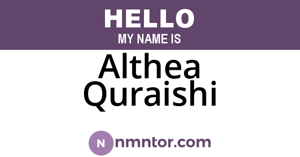 Althea Quraishi