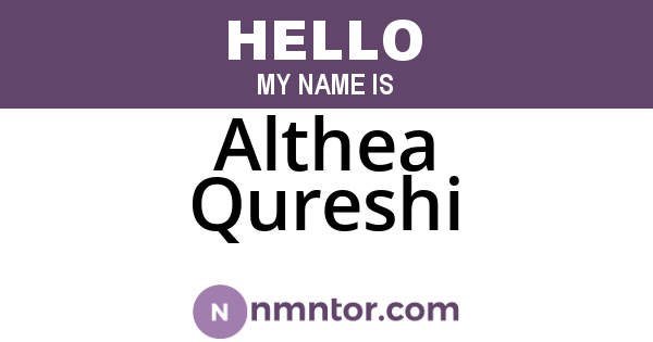 Althea Qureshi