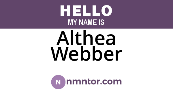 Althea Webber