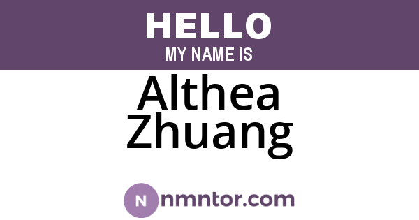 Althea Zhuang