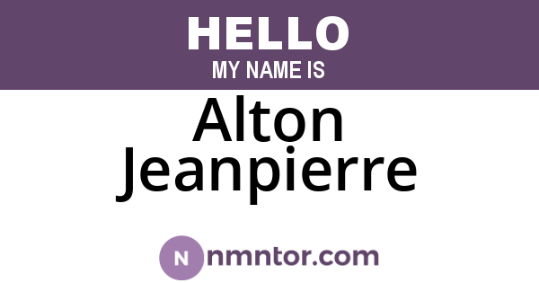 Alton Jeanpierre
