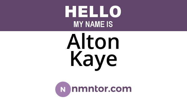 Alton Kaye