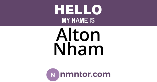 Alton Nham