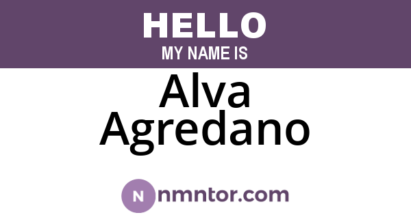 Alva Agredano