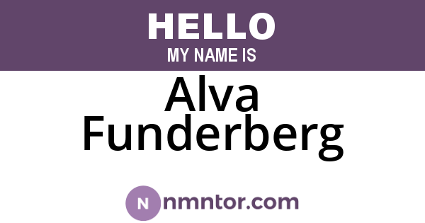 Alva Funderberg