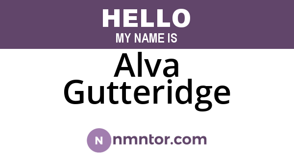 Alva Gutteridge