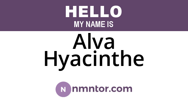 Alva Hyacinthe