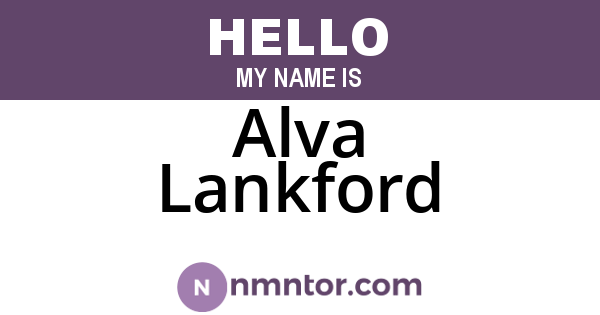 Alva Lankford