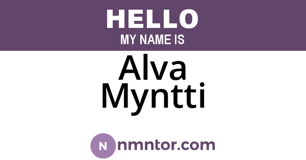 Alva Myntti
