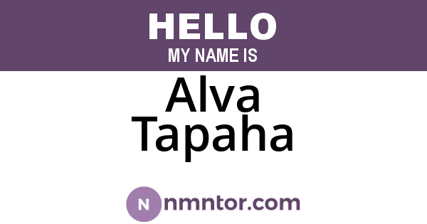 Alva Tapaha