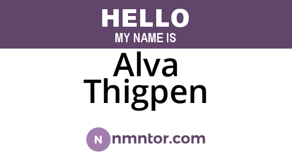 Alva Thigpen