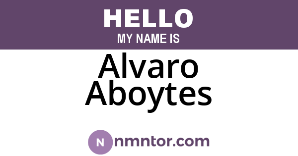 Alvaro Aboytes