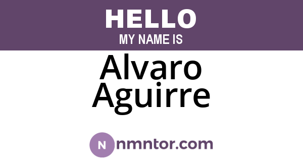 Alvaro Aguirre
