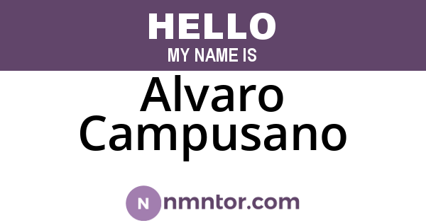 Alvaro Campusano