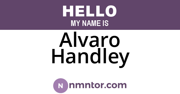 Alvaro Handley
