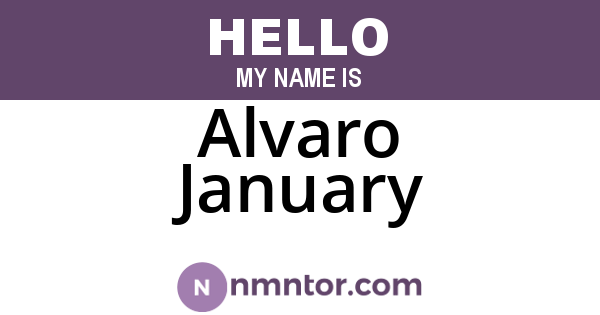 Alvaro January