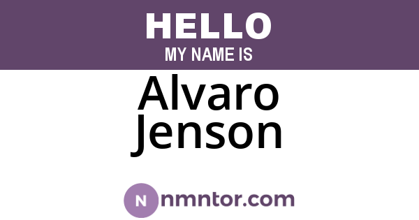 Alvaro Jenson