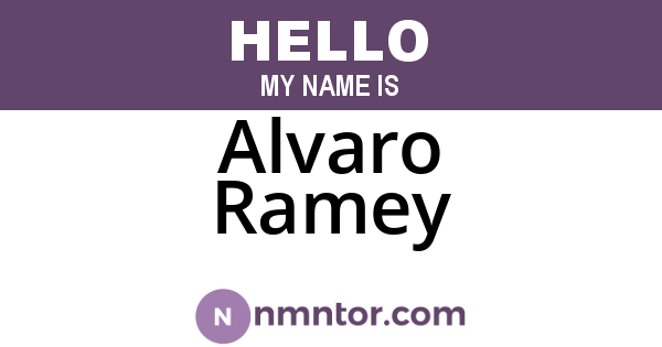 Alvaro Ramey