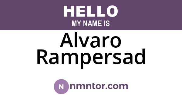 Alvaro Rampersad