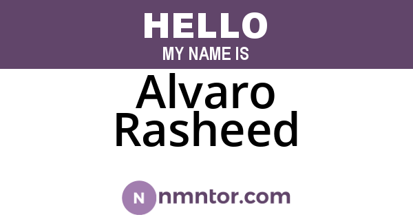 Alvaro Rasheed