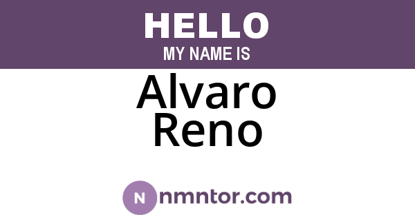 Alvaro Reno