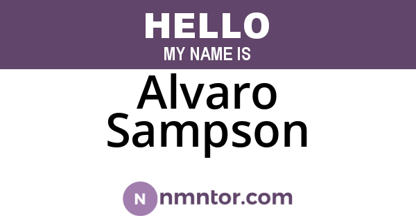 Alvaro Sampson