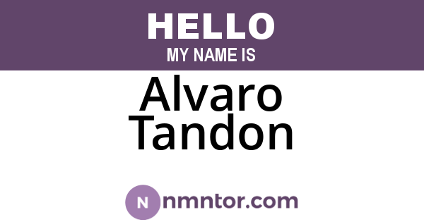 Alvaro Tandon