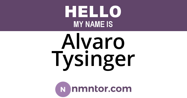 Alvaro Tysinger
