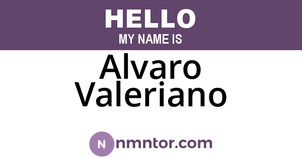 Alvaro Valeriano