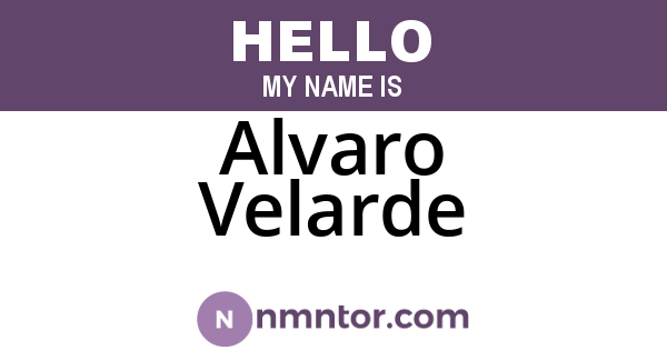 Alvaro Velarde