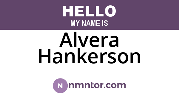Alvera Hankerson