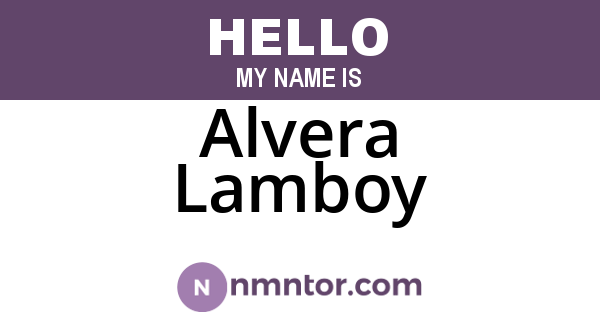 Alvera Lamboy