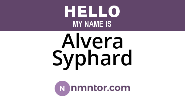 Alvera Syphard