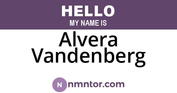 Alvera Vandenberg