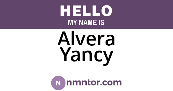 Alvera Yancy