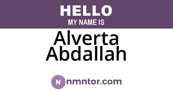 Alverta Abdallah