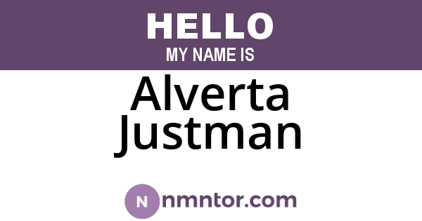 Alverta Justman