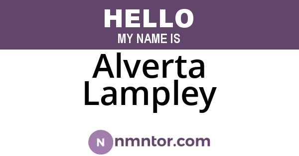 Alverta Lampley