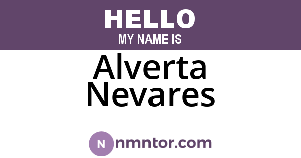 Alverta Nevares