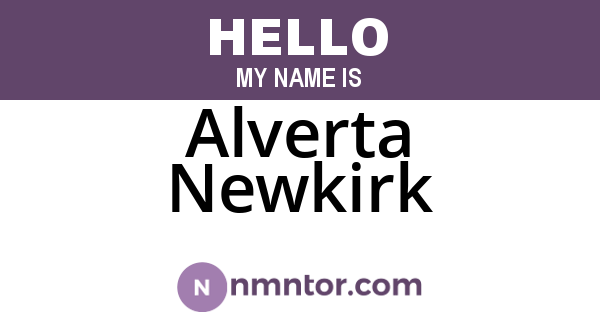 Alverta Newkirk