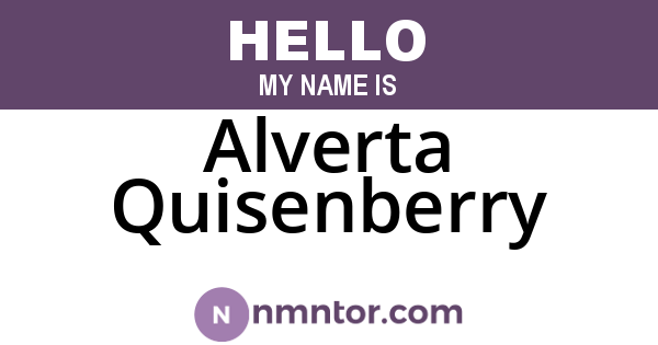 Alverta Quisenberry