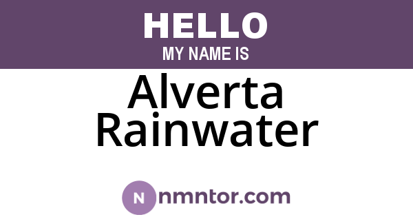 Alverta Rainwater