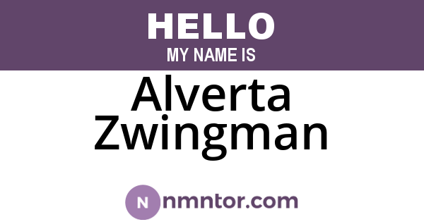 Alverta Zwingman